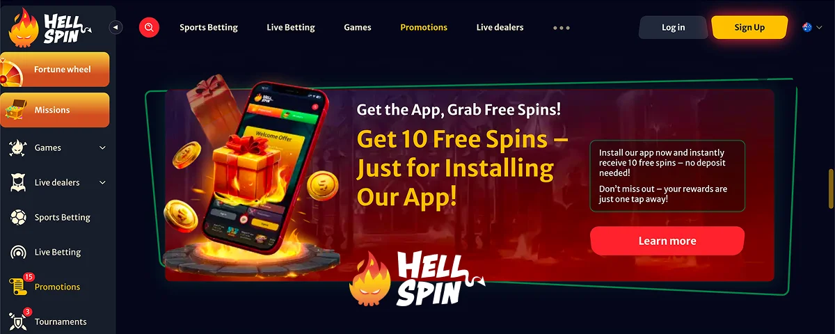 HellSpin Download Mobile Version